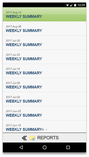 Screenshot of MyEyedro Client - Mobile Reports