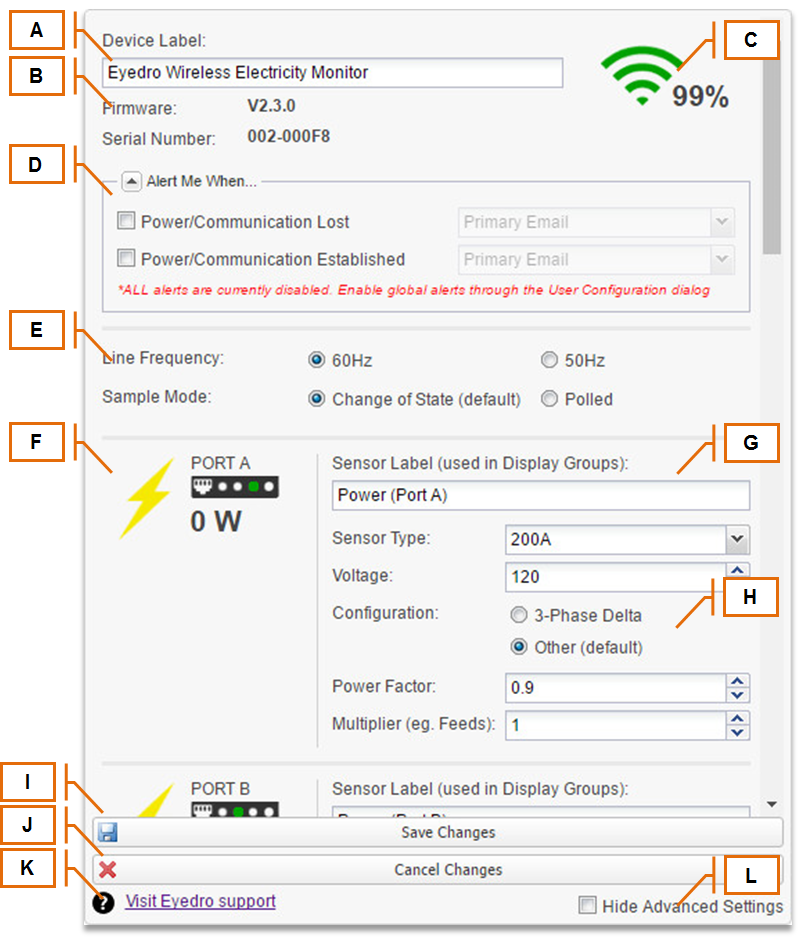 Screenshot of MyEyedro Client - Adding an Eyedro Electricity Monitor
